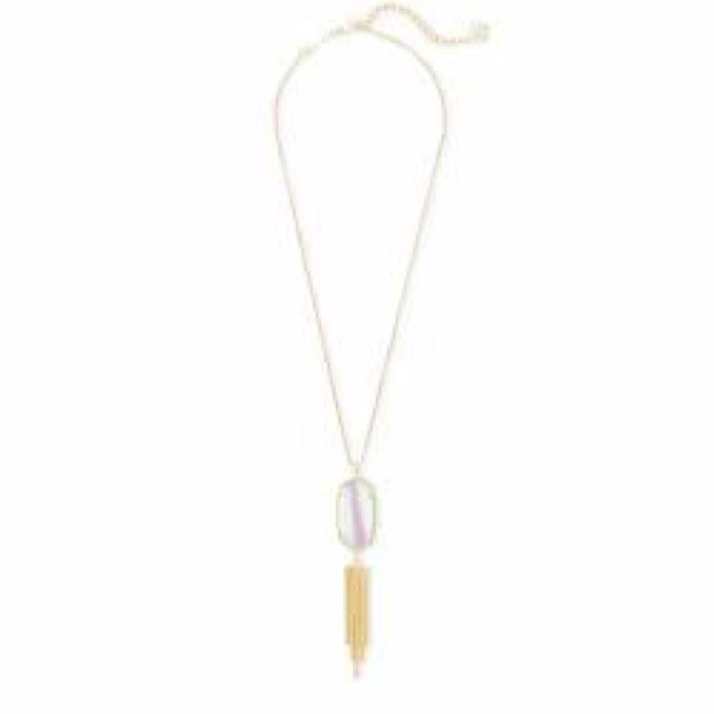 Kendra Scott Rayne Necklace - Sea Green and Gold